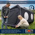 TTGIEET 8-10 Person Inflatable Camping Tent with Pump, 420D Waterproof Oxford Fabric, 2 Doors & 4 Mesh Windows, Heavy-Duty Black Air Beam Family Tent with Pegs & Ropes