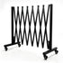 TTGIEET 10FT Expandable Metal Barricade with Lockable Casters, 0-180° Rotatable Foldable Weather Resistant Safety Fence for Patio, Garden, Stairway