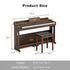 UMOMO 88 Weighted Key Digital Piano Keyboard with Piano Bench, Full Size Electric Piano with Piano Stand, Headphone Jack, 3 Pedal, Electronic Piano for Beginner, Adults