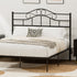 TTGIEET Metal Full Headboard, Adjustable Height, Vintage Iron Scrollwork Design with Bed Frame Brackets Adapter