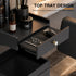 TTGIEET Salon Stylist Rolling Cart with 3 Drawers and Pull-Out Desktop, Makeup Tool Organizer for Beauty Spa Barbershop