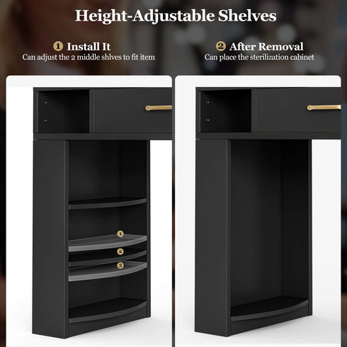 Paddie Nail Desk, built-in dust collector, multi-drawers