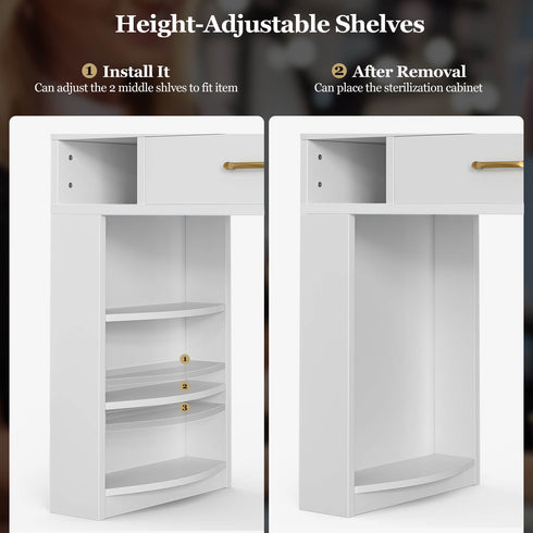 Paddie Nail Desk, built-in dust collector, multi-drawers