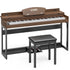 UMOMO 88 Key Digital Piano Keyboard, Full Size Electric Piano with Piano Metal Stand, Headphone Jack, 3 Pedal, Electronic Piano for Beginner, Adults
