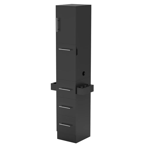 Estación Paddie Barber con soportes para secador de pelo