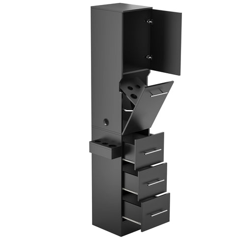 Estación Paddie Barber con soportes para secador de pelo