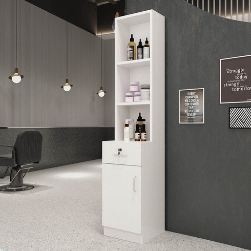 Estación de barbero Paddie con estantes