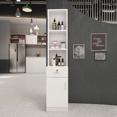 Estación de barbero Paddie con estantes