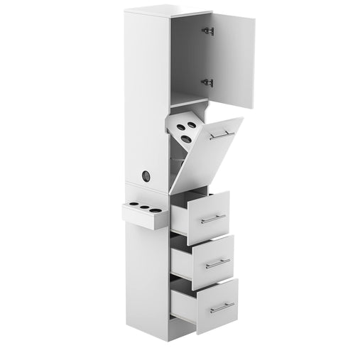 Estación Paddie Barber con soportes para secador de pelo