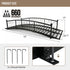 TTGIEET 6 FT Metal Arch Backyard Garden Bridge with 660 lbs, Durable Decorative Footbridge with Siderails, Outdoor Bridges for Creek, Lawn, Stream(Black)