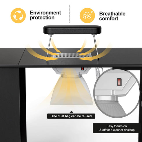 Paddie Foldable Manicure Table