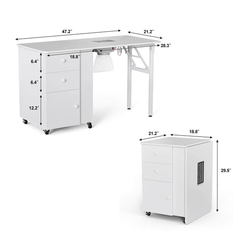 Paddie Foldable Manicure Table