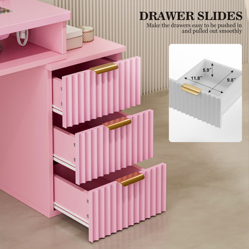 Paddie Nail Table with Built-in Dust Collector, visible light