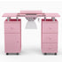 Paddie Nail Desk with Glass Top, dust collector, multi-drawers