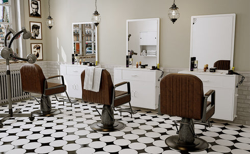 Paddie Wall Mount Salon Station with Mirror