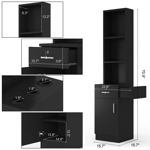 Soporte de pared para gabinete Paddie Styling Station