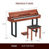 UMOMO 88 Weighted Key Digital Piano with Metal Stand, Beginner Keyboard Piano with Piano Bench, Full Size Heavy Hammer Weighted Action Electric Piano Keyboard with USB MIDI