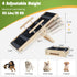 TTGIEET Upgraded Dog Ramp for Couch, Foldable Wooden Pet Ramp with 4 Adjustable Heights from 14'' to 22", Portable Pet Steps with Detachable Guardrails for Small Dogs, Puppies, Injured and Old Dogs
