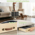 TTGIEET Upgraded Dog Ramp for Couch, Foldable Wooden Pet Ramp with 4 Adjustable Heights from 14'' to 22", Portable Pet Steps with Detachable Guardrails for Small Dogs, Puppies, Injured and Old Dogs