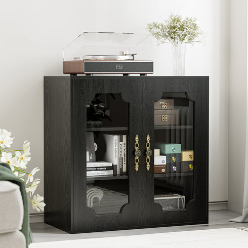 TTGIEET Sideboard Buffet Cabinet with Storage, Kitchen Storage Cabinet with 2-Doors,White,for Living Room,Dining Room,Entryway