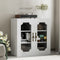 TTGIEET Sideboard Buffet Cabinet with Storage, Kitchen Storage Cabinet with 2-Doors,White,for Living Room,Dining Room,Entryway