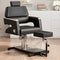 TTGIEET Black Hydraulic Pedicure Chair for Nail Tech with Adjustable Footrest, 360 Swivel, No Plumbing for Salon