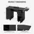 TTGIEET Manicure Station with Storage Drawers and Cabinet, Nail Tech Table with Foldable Tabletop, Nail Station with Lockable Wheels, Wrist Cushion, Nail Organizer & Foldable Trash Rack