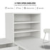 TTGIEET L-Shaped Manicure Table Nail Station with Shelves, Nail Tech Table Nail Table Station w/Dust Collector, Storage Cabinets, Drawers, Metal Handles & Legs