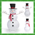 TTGIEET 6ft Lighted Pop-Up Snowman Outdoor Christmas Decoration with 225 LED Lights, Hat & Scarf