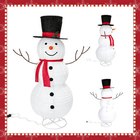 TTGIEET 5ft Lighted Pop-Up Snowman Outdoor Christmas Decoration with 140 LED Lights, Hat & Scarf