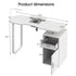TTGIEET Manicure Table for Nail Tech, Acetone Resistant Nail Desk Station with Dust Collector & LED Lamp, Nail Table with Wrist Cushion, Drawer and Cabinet for Salon, Home Beauty Workstation