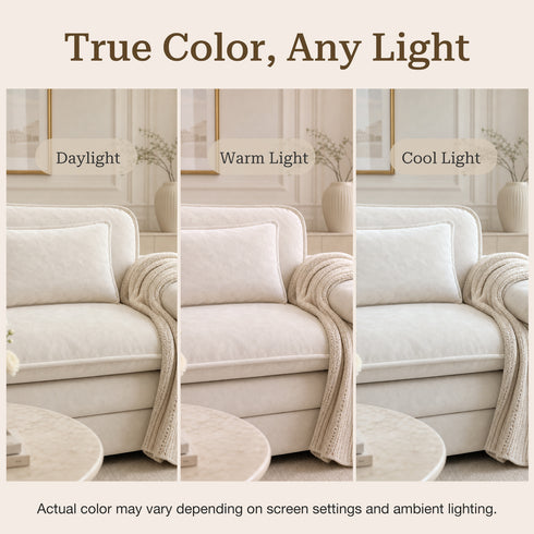 TTGIEET Loveseat with Chaise Ottoman, L-Shaped Chenille Cloud Couch for Living Room