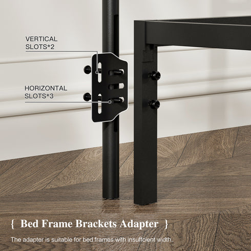 TTGIEET Metal King Headboard, Adjustable Height, Vintage Iron Scrollwork Design with Bed Frame Brackets Adapter