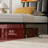 TTGIEET Twin XL Upholstered Bed Frame w/ Storage Headboard, Drawer, Charging & LED, Dark Grey, No Box Spring