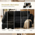 TTGIEET 5-Seater L-Shaped Reversible Sectional Sleeper Sofa, Pull-Out Sofa Bed with Storage & Cup Holders & Adjustable Backrest, Corduroy Couch for Living Room