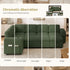 TTGIEET 7-Seater U-Shaped Sectional Sleeper Sofa, Reversible Pull-Out Sofa Bed with Storage & Cup Holders, Corduroy Couch for Living Room