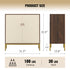 TTGIEET 32" Sideboard Buffet Cabinet with Storage, Wooden Storage Cabinet w/Line Design, Doors & Adjustable Shelves, Coffee Bar Buffet Table Credenza for Dining Living Room Entryway