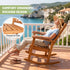 TTGIEET Outdoor HDPE Porch Rocking Chair, Slatted Single Rocker Armchair with Wide Armrests for Patio, Lawn & Garden