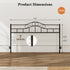 TTGIEET Metal King Headboard, Adjustable Height, Vintage Iron Scrollwork Design with Bed Frame Brackets Adapter