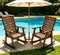 TTGIEET Outdoor Solid Wood Rocking Chairs Set of 2 for Adults, 2PCS Patio Rockers with High Back for Porch, Garden, Lawn, Brown