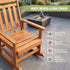 TTGIEET Outdoor HDPE Porch Rocking Chair, Slatted Single Rocker Armchair with Wide Armrests for Patio, Lawn & Garden