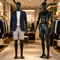 Full-Body Male Mannequin Matte Golden, 6 FT Plastic Man Manequins Stand with Metal Base, Adjustable Head, Flexible Limbs and Detachable Design, Perfect for Clothing Stores