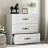TTGIEET Wooden Dresser with 3 Large Drawers, Modular Media Console Storage Chest of Drawers, Sideboard Credenza for Living Room, Entryway, Kitchen