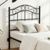 TTGIEET Metal Twin/Twin XL Headboard, Adjustable Height, Vintage Iron Scrollwork Design with Bed Frame Brackets Adapter