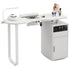 TTGIEET Manicure Table for Nail Tech, Acetone Resistant Nail Desk Station with Dust Collector & LED Lamp, Nail Table with Wrist Cushion, Drawer and Cabinet for Salon, Home Beauty Workstation