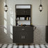 Paddie Wall Mount Salon Station with Mirror