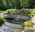 TTGIEET 6 FT Metal Arch Backyard Garden Bridge with 660 lbs, Durable Decorative Footbridge with Siderails, Outdoor Bridges for Creek, Lawn, Stream（Black）