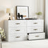 TTGIEET Wooden Dresser with 3 Large Drawers, Modular Media Console Storage Chest of Drawers, Sideboard Credenza for Living Room, Entryway, Kitchen
