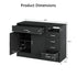 TTGIEET 5-Drawers Salon Furniture Salon Storage Station, Free Standing Cabinet for Hair Stylist, Beauty Spa Furniture w/1 Large Capacity Cabinet & 1 Open Shelf, Spa Bathroom Equipment, Black