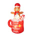 TTGIEET 6FT Inflatable Gingerbread Man in Hot Cocoa Mug with 6 LED Lights – Outdoor Christmas Yard Decoration for Garden, Lawn & Holiday Parties